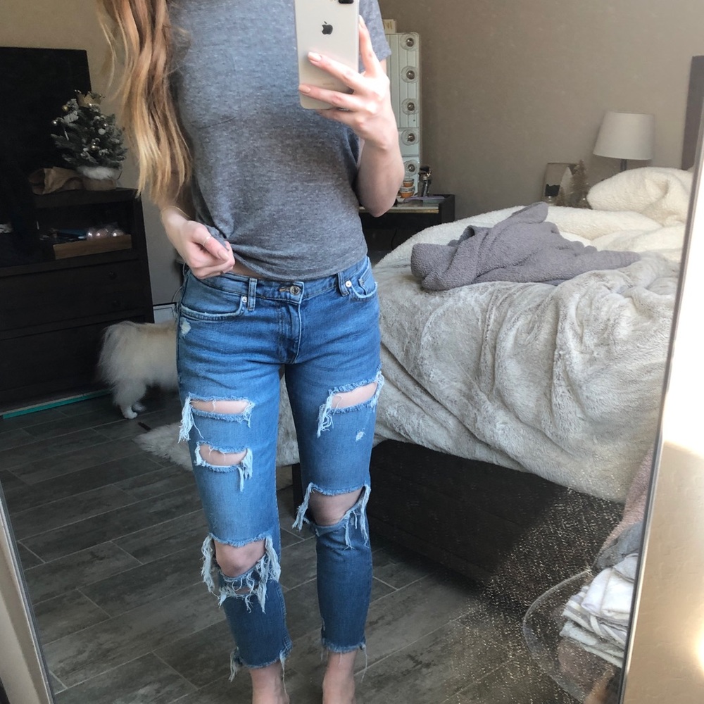 Zara ripped jeans